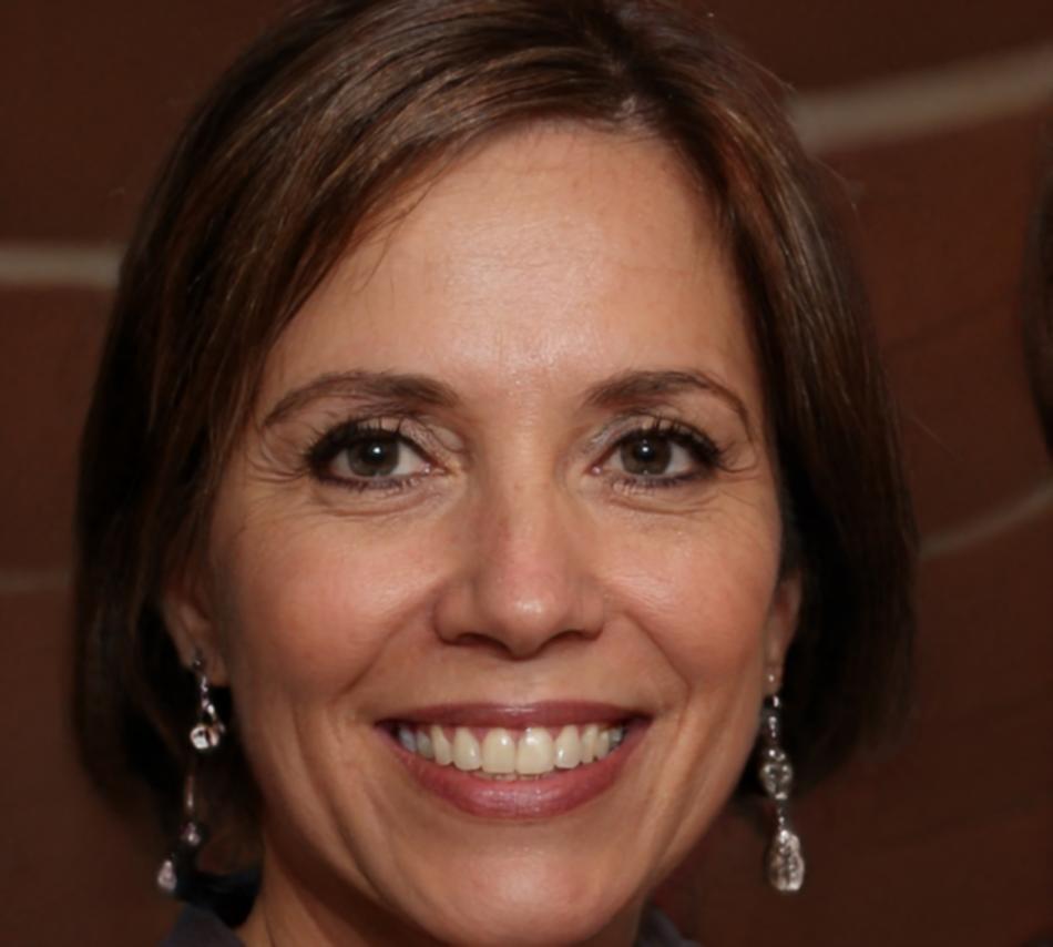 Directora financiera satisfecha con el servicio